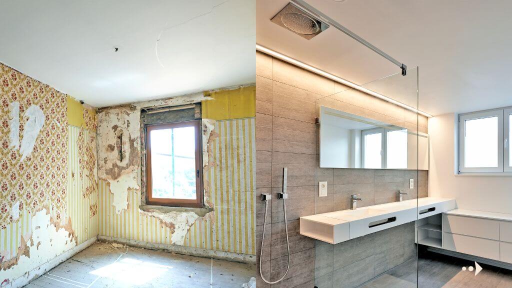 Renovations before after